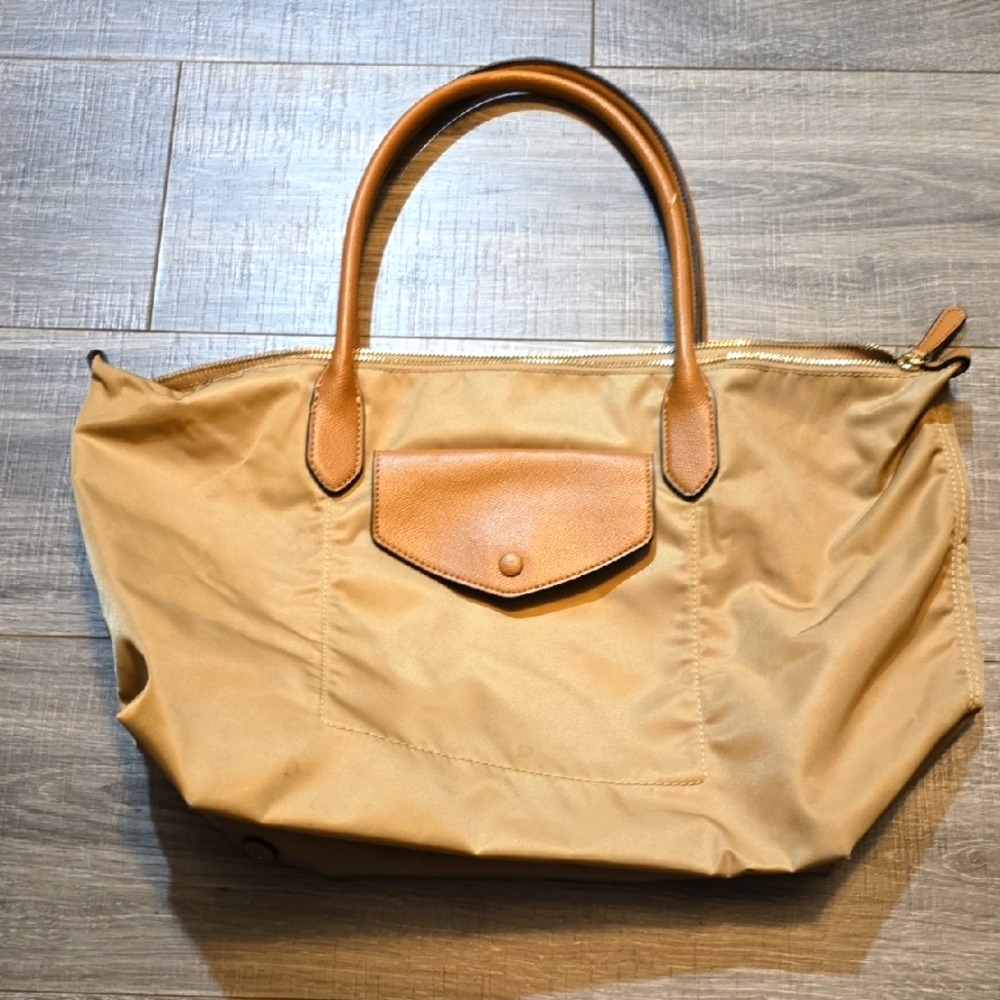 Banana Republic Tan Tote with Leather Trim